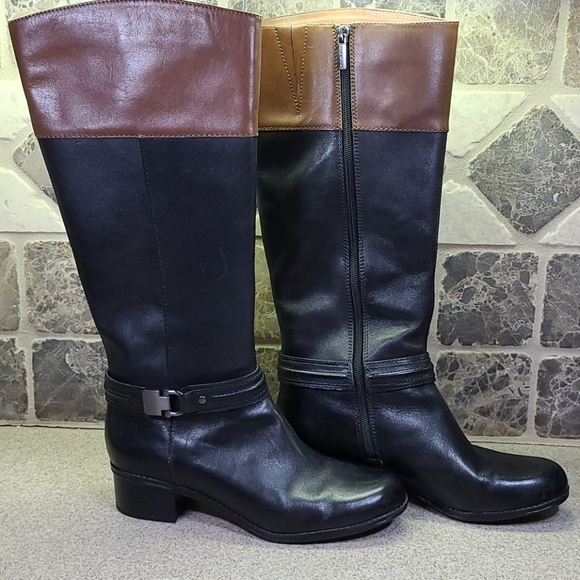 BANDOLINO RIDING BOOTS 👢 Size 8M Black/Brown - Picture 2 of 16